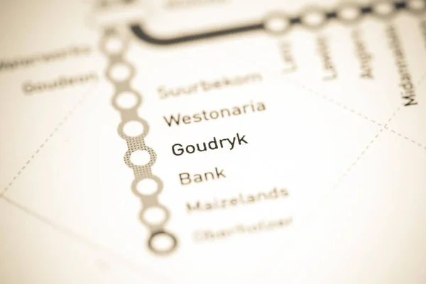 Goudryk Station. Johannesburg Metro map.