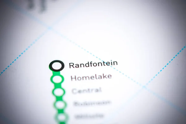 Randfontein Station. Johannesburg Metro map.