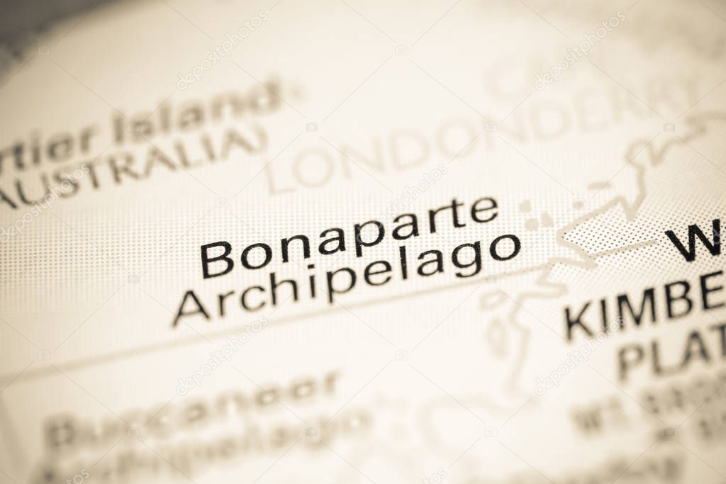 Bonaparte Archipelago. Australia on a map