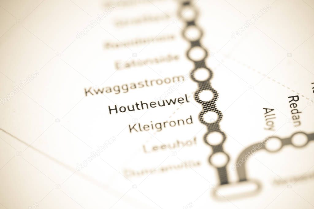 Houtheuwel Station. Johannesburg Metro map.