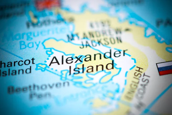 Alexanderinsel. antarktis auf einer Karte — Stockfoto