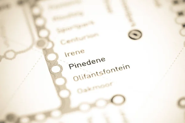 Pinedene Station. Johannesburg Metro map.