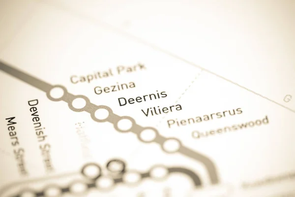 Deernis Station. Johannesburg Metro map.