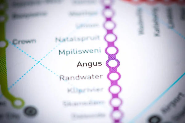 Angus Station. Johannesburg Metro map.