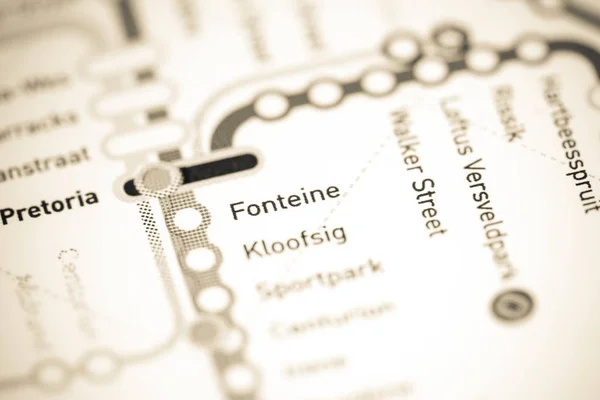 Fonteine Station. Johannesburg Metro map.