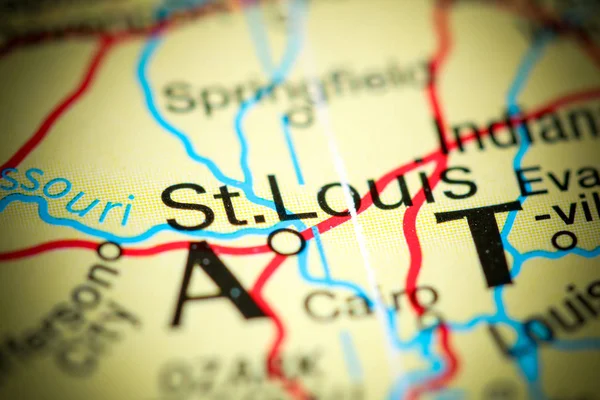 St. Louis 'de ABD haritada — Stok fotoğraf