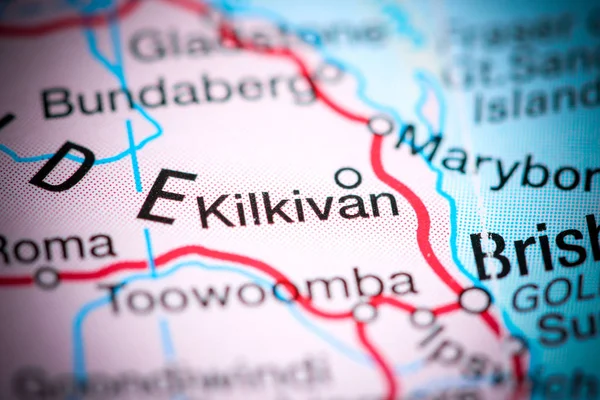 Kilkivan. Australia on a map — Stock Photo, Image