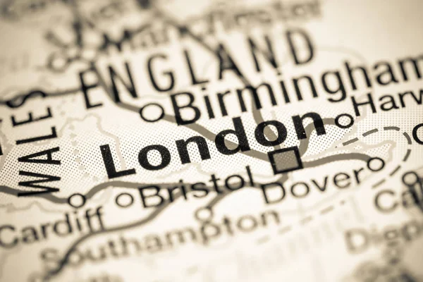 London. vereinigtes Königreich auf einer Karte — Stockfoto