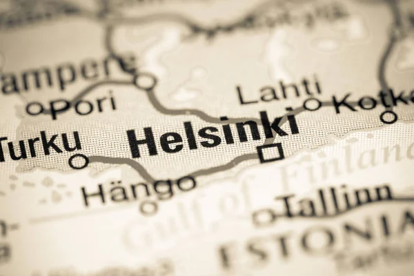 Helsinki. Finlandia en un mapa — Foto de Stock