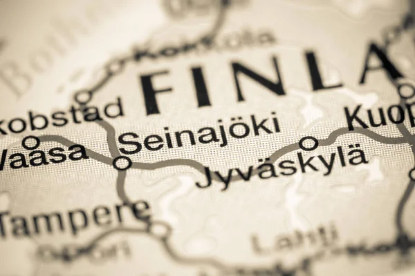 Seinajoki. Finland on a map — Stock Photo, Image