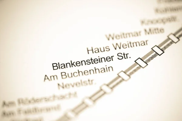 Blankensteiner Strasse Station. Carte du métro de Bochum . — Photo