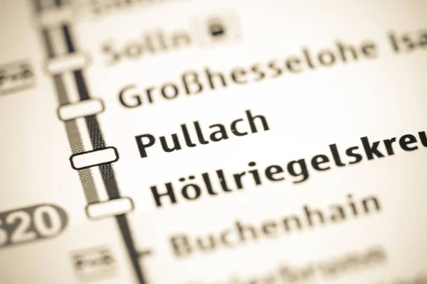 Pullach Állomás. München metrótérkép. — Stock Fotó