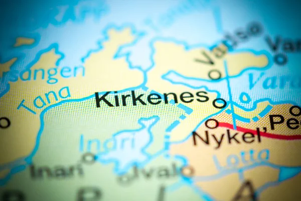 Kirkenes. Finlândia sobre um mapa — Fotografia de Stock