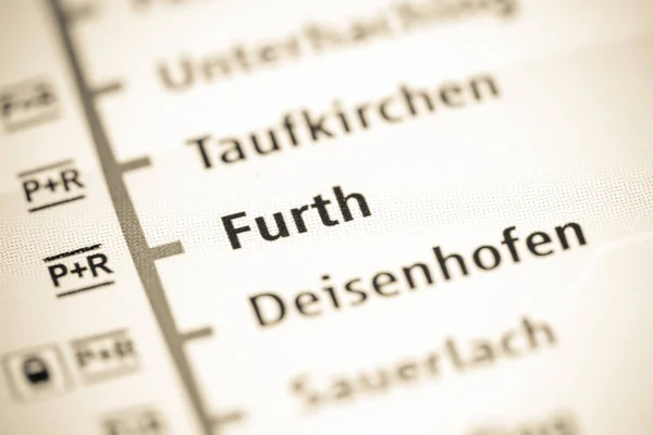 Furth Station. Munich Metro map. — 스톡 사진