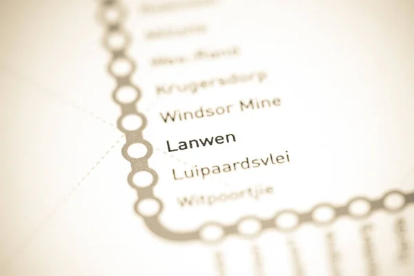 Lanwen Station. Johannesburg Metro map.