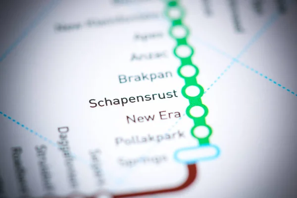 シャペンスルト駅ヨハネスブルグ・メトロ地図. — ストック写真