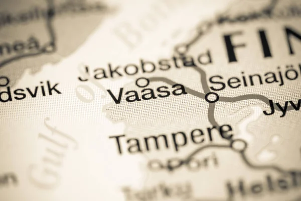 Vaasa. Finland on a map — Stock Photo, Image