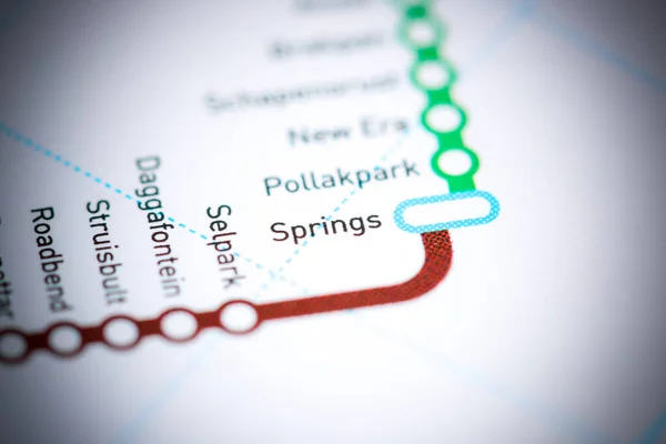 Estación Springs. Mapa del metro de Johannesburgo . —  Fotos de Stock