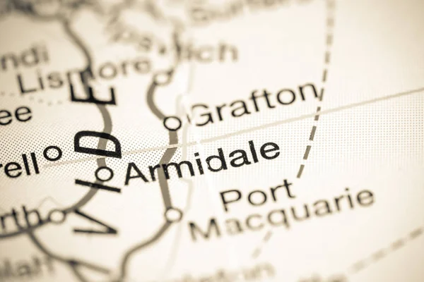 Армидэйл. Австралия на карте — стоковое фото