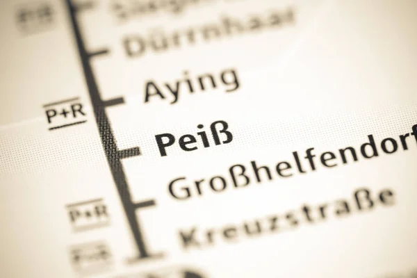 Peiss Station. Munich Metro map. — Stock fotografie