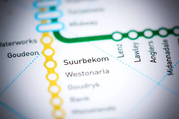 Suurbekom Station. Johannesburg Metro map.