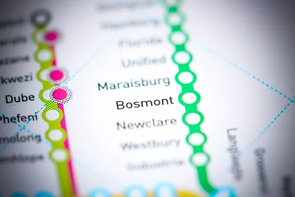 Bosmont Station. Johannesburg Metro map.