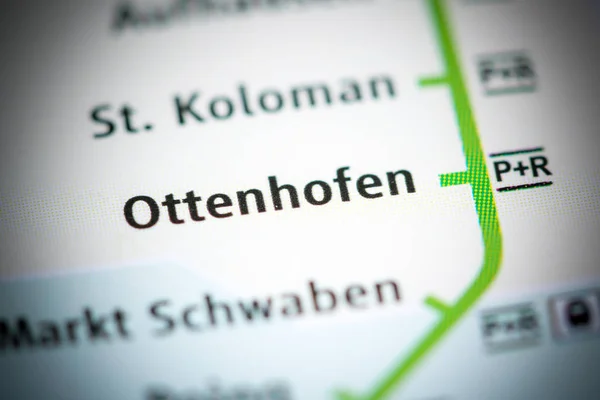 Ottenhofen Station. Munich Metro map. — Stockfoto