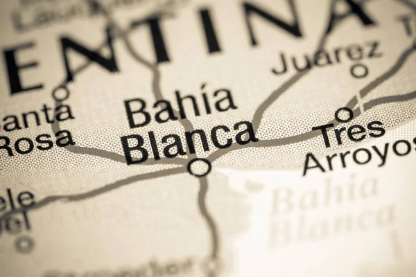Bahía Blanca. Argentina en un mapa — Foto de Stock