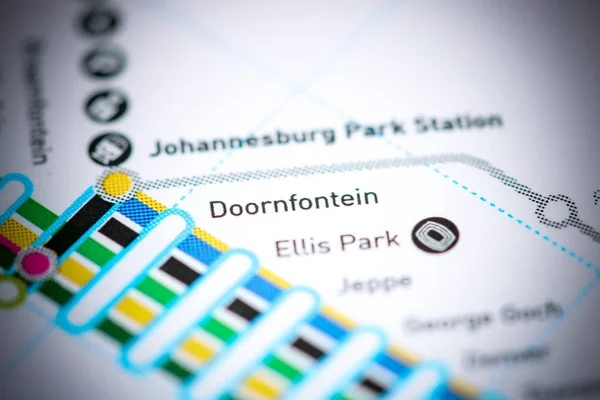 Doornfontein Station. Johannesburg Metro map.