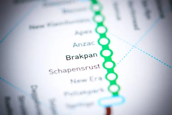 Станция Бракпан. Карта метро Йоханнесбурга . — стоковое фото