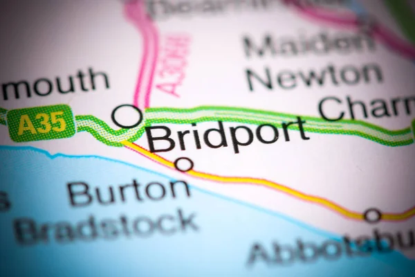 Bridport. Verenigd Koninkrijk op een kaart — Stockfoto