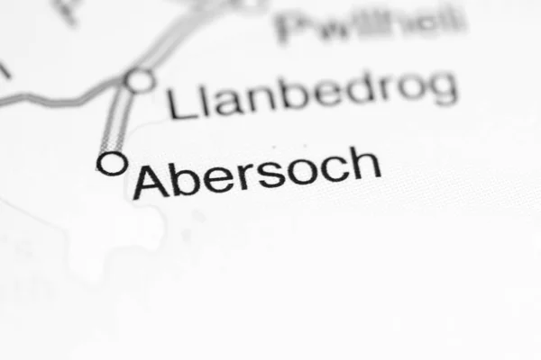 Abersoch. Wielka Brytania na mapie — Zdjęcie stockowe