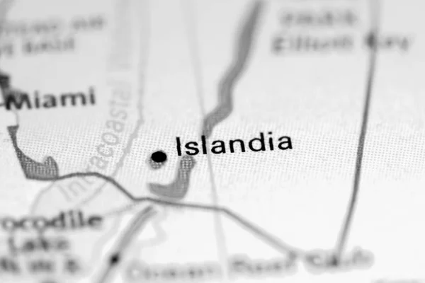 イスランドフロリダだ地図上の宇佐 — ストック写真
