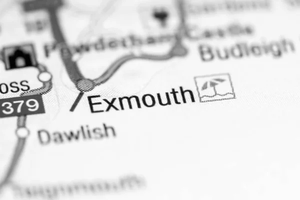 Exmouth. United Kingdom on a map — 스톡 사진