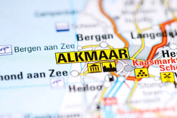 Alkmaar. Netherlands on a map