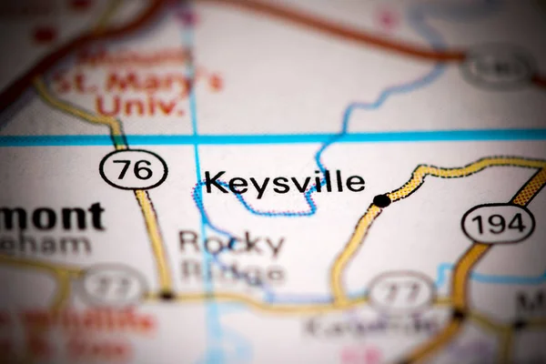 Keysville. Maryland. USA on a map — 스톡 사진
