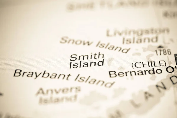 Schmiedeinsel. antarktis auf einer Karte — Stockfoto