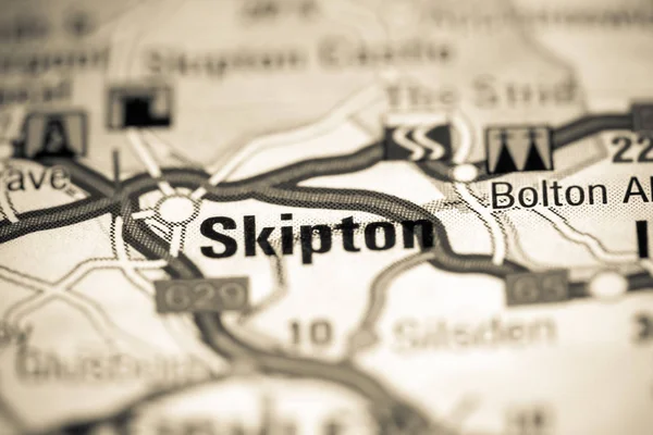 Skipton. Reino Unido sobre um mapa — Fotografia de Stock
