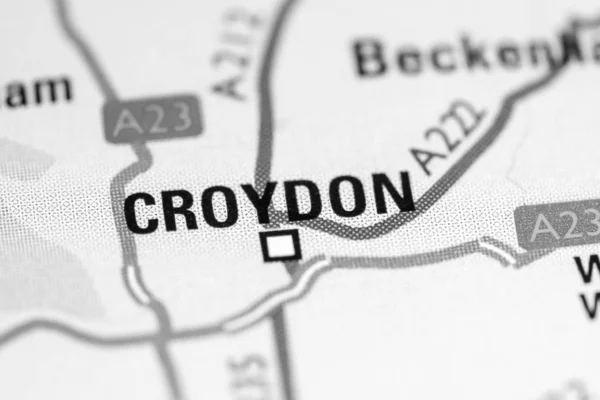 Croydon. United Kingdom on a map — Stock Photo, Image