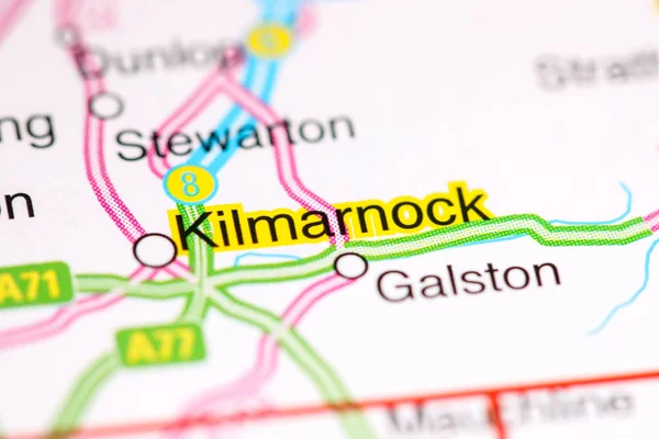 キルマーノックだ地図上のイギリス — ストック写真