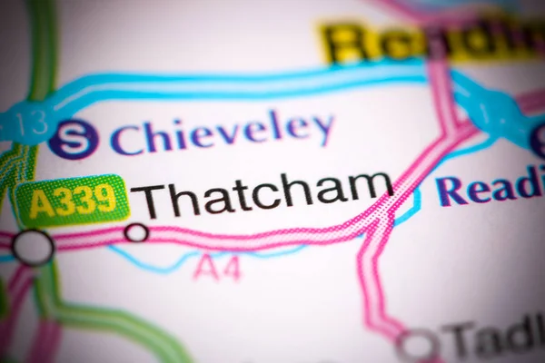 Thatcham. Reino Unido sobre um mapa — Fotografia de Stock