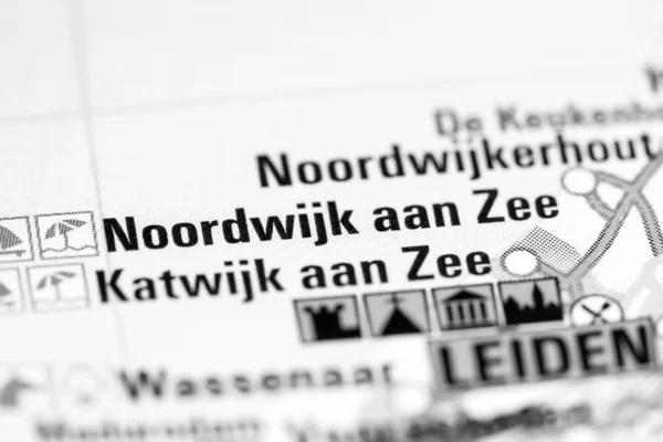 Noordwijk aan Zee vagyok. Hollandia térképen — Stock Fotó