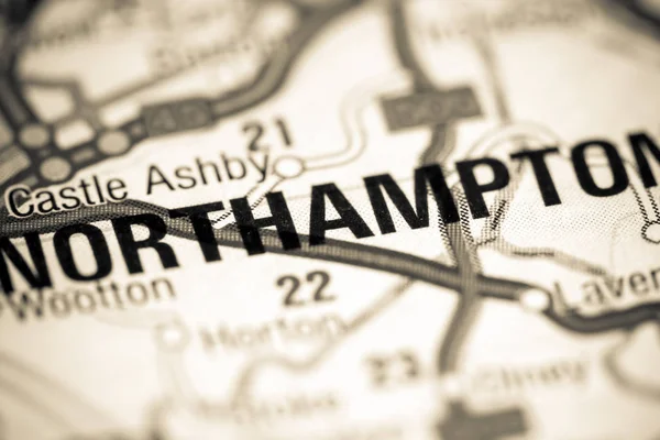 Northampton. Regno Unito su una mappa — Foto Stock