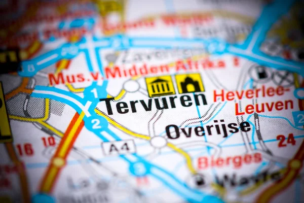 Tervuren. België op een kaart — Stockfoto