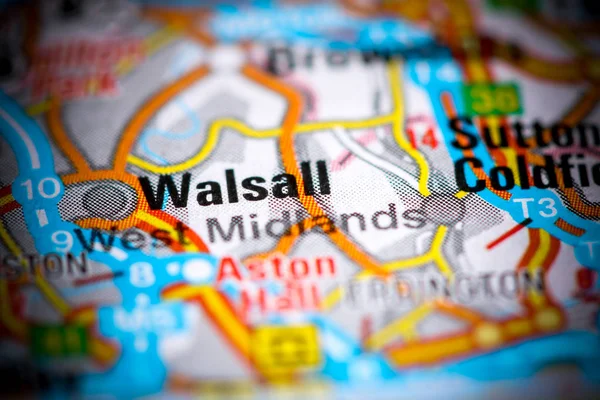 Walsall. Reino Unido en un mapa —  Fotos de Stock