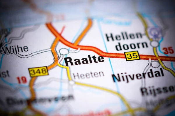 Raalte. Paesi Bassi su una mappa — Foto Stock