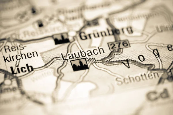 ラウバック地図上のドイツ — ストック写真