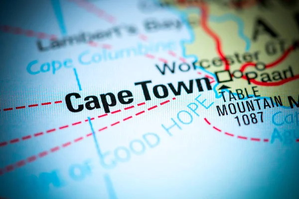 Кейптаун, Південна Африка. Африка на карті — стокове фото
