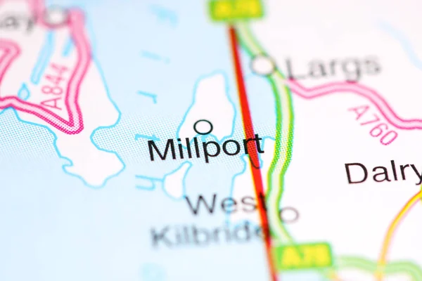 ミルポート地図上のイギリス — ストック写真