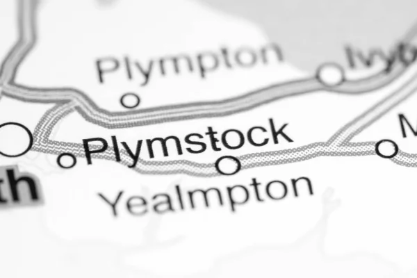 Plymstock. Reino Unido sobre um mapa — Fotografia de Stock